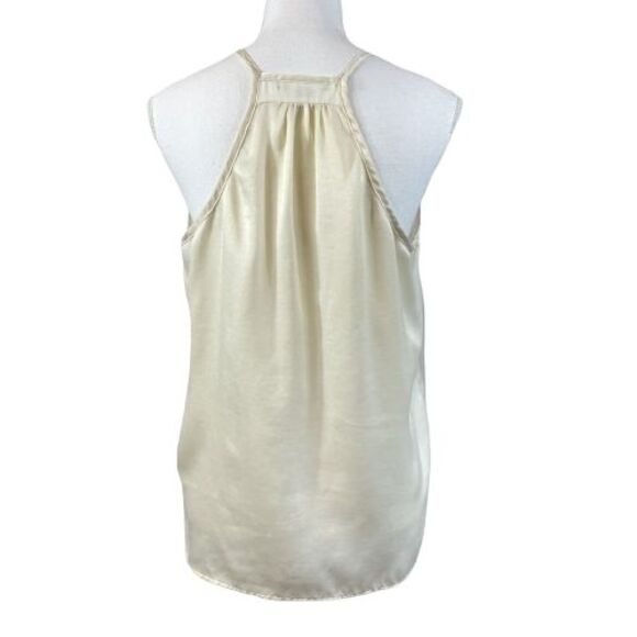 Ro & De Anthropologie Women's M Ivory Silky Cami Tank Top with Spaghetti Straps - Picture 3 of 7